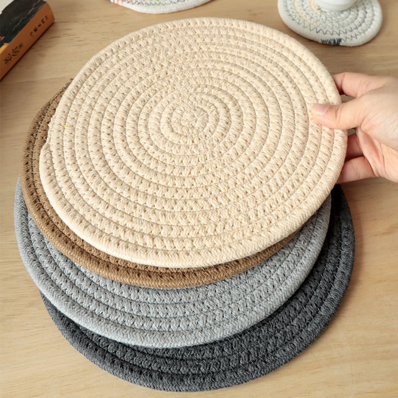 Heat Proof Mat Japanese Style Home Kitchen Cotton String Placemat Dining Table Table Mat Cup Mat Heat Proof Mat