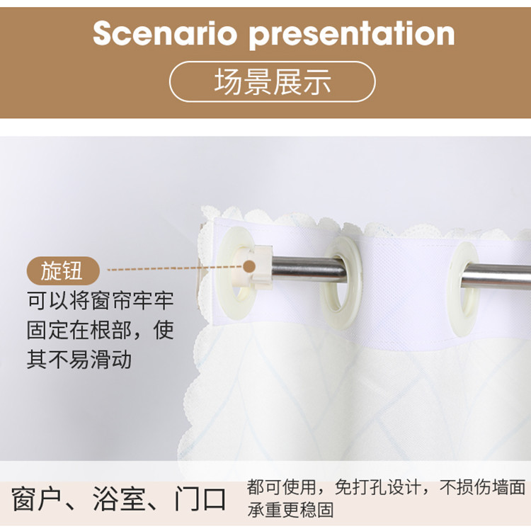 Wholesale Stainless Steel Shower Curtain Rod Punch-Free Telescopic Rod Bathroom Curtain Rod of Door Balcony Clothes Drying Jackstay Quick-Fitting Curtain Rod