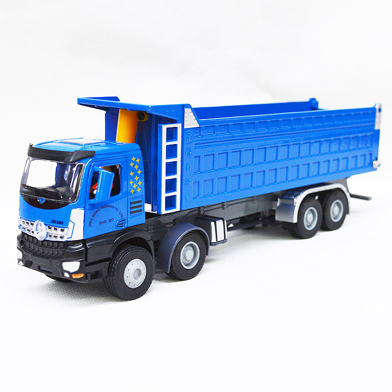 加长重型自卸车大号汽车模型合金大卡车运输车翻斗车工程车玩具