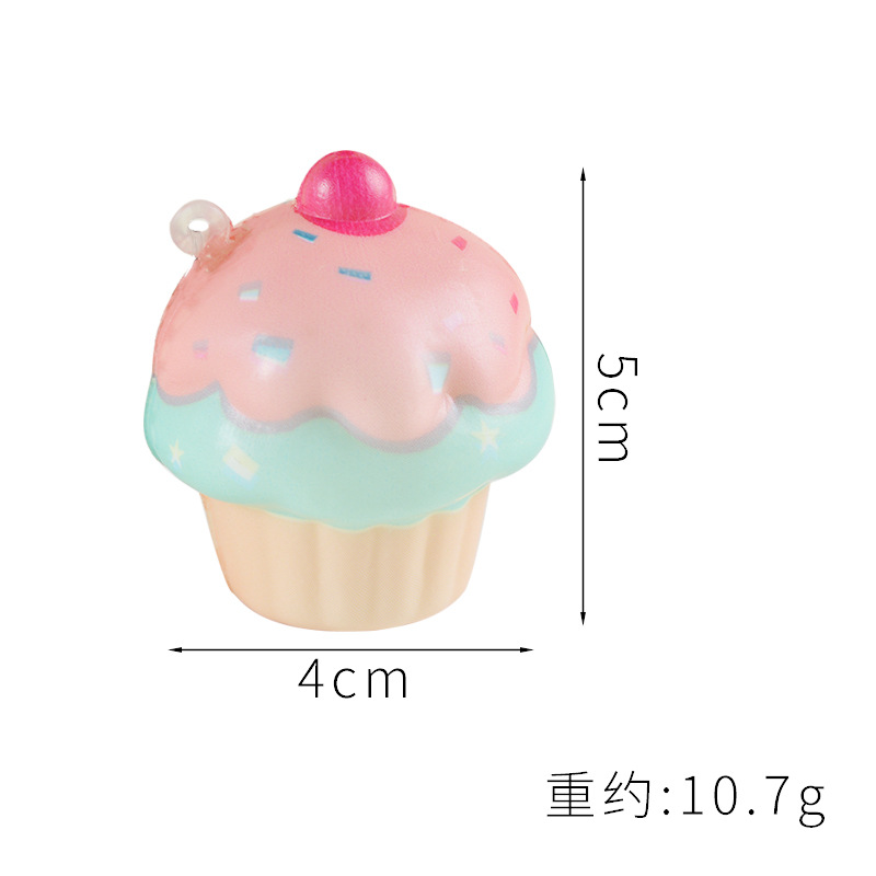 Pu Slow Rebound Simulated Cake Ice Cream Mold Pendant Squishy Slow Rebound Squeezing Toy Decompression Toy