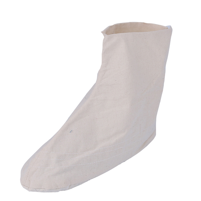 新款双层劳保布棉袜加厚白色矿井袜下井袜矿工保暖中筒棉袜