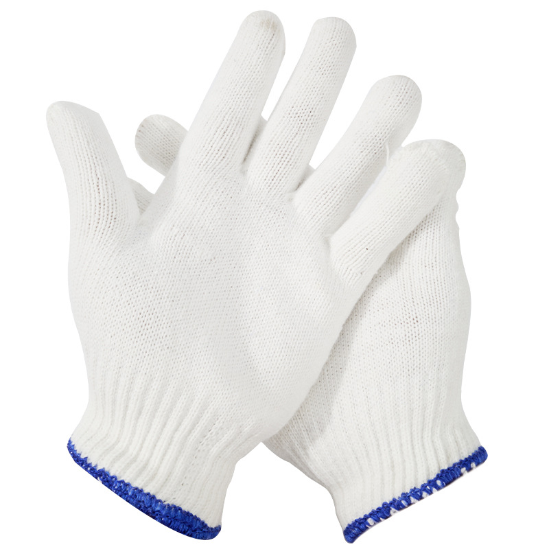 Factory Wholesale Woolen Knitted Cotton Thread Sweat-Absorbent Breathable and Wearable Industrial Labor Labor Protection Work Site Ten-Pin Gloves