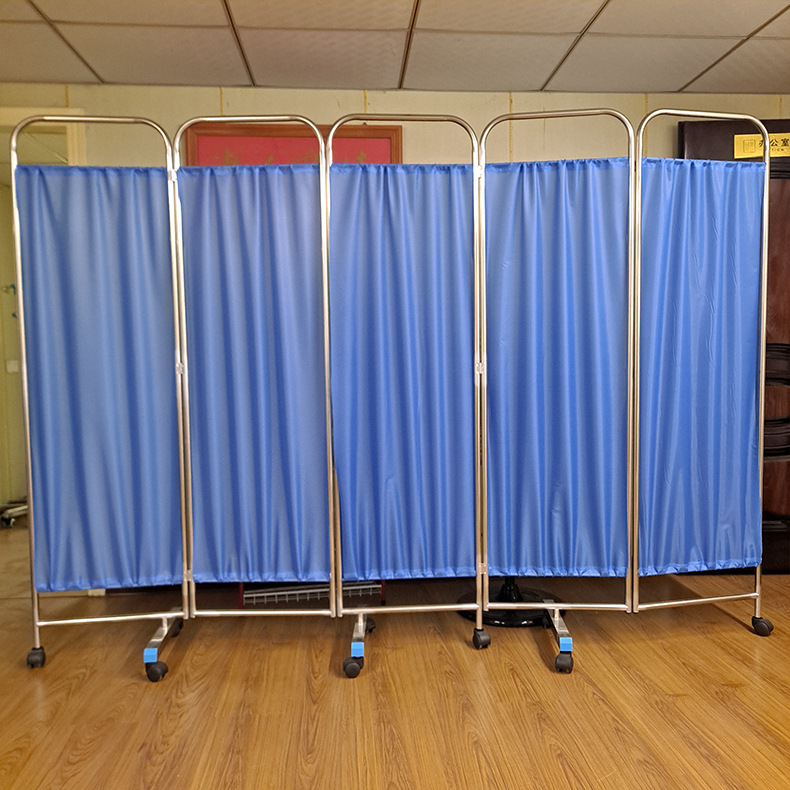 不锈钢屏风诊所移动式加厚防透防风304医院不锈钢屏风可推拉折叠