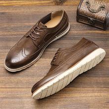 Classic Brogue leather shoes for men sneakers leisure shoe48