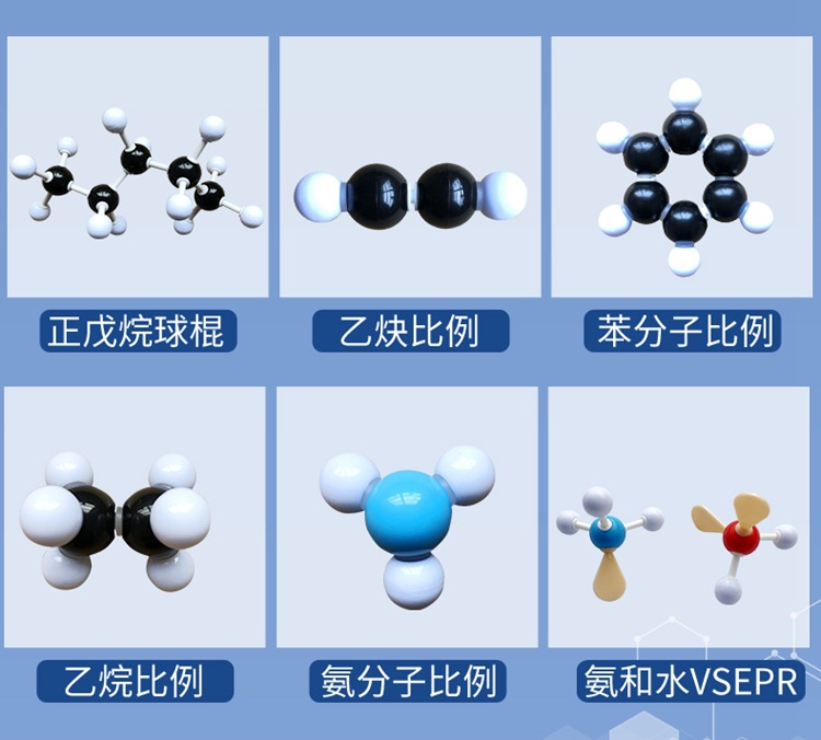 1006有机分子晶体结构模型(2盒装)vsepr电子云杂化轨道模型