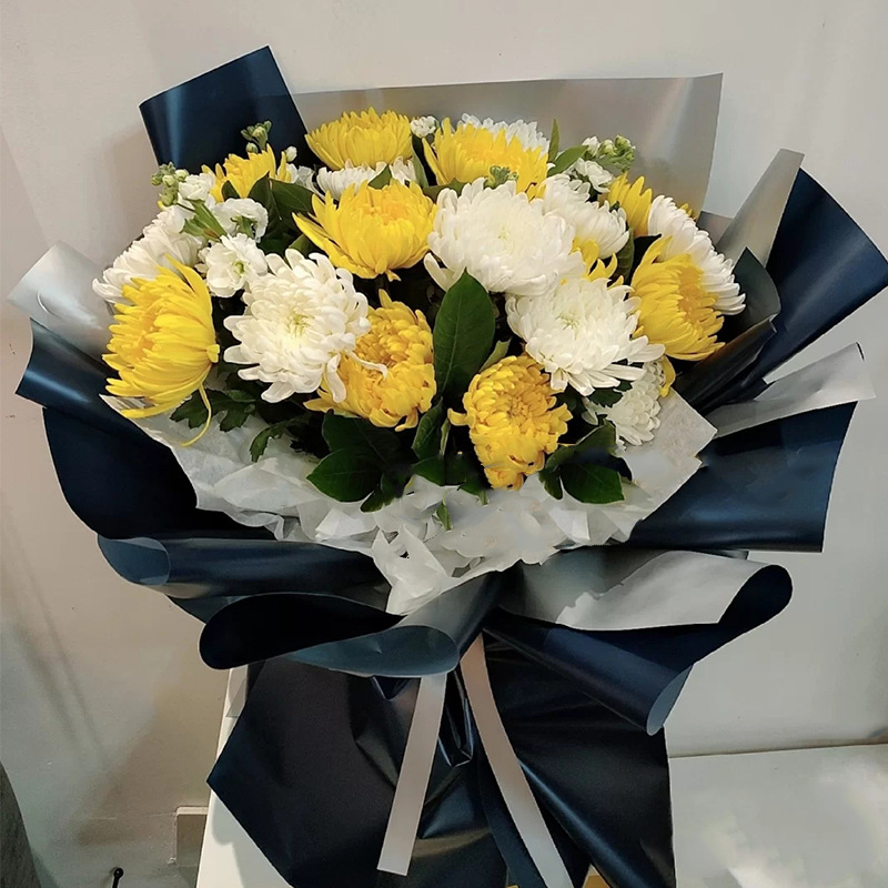 清明节黄白菊花束花篮广州深圳沈阳扫墓祭祀上坟祭祖鲜花同城速递