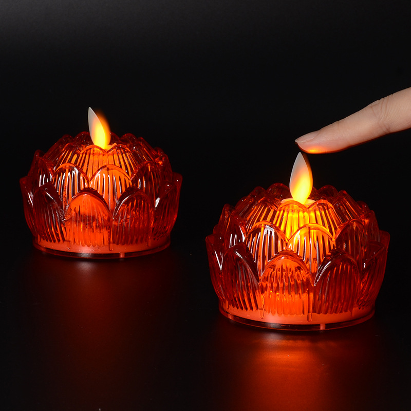 LED Buddha Worship Household Electronic Candle Lamp 