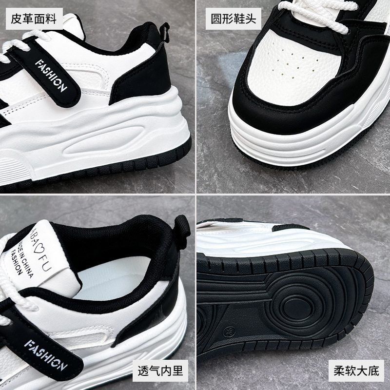 White Shoes for Women 2024 New Spring Students Korean Style Versatile Casual Ins Fashion Shoes Thick-Soled Sneakers for Women Zy1023