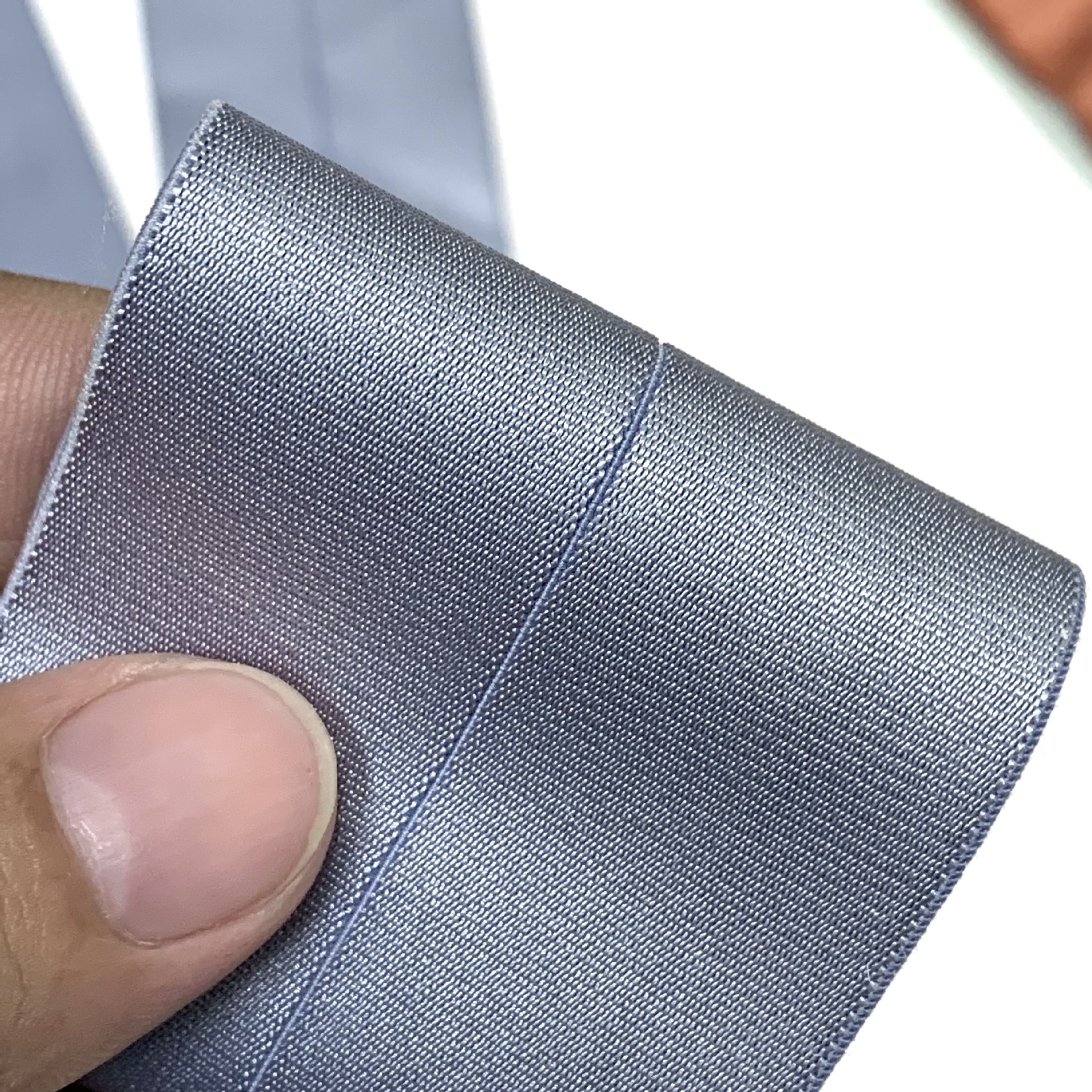 6cm Mercerized Folding Elastic Band Nylon Thickened Bright Silk Elastic Band Skirt Belt Folding Edge Elastic Edge Taping Machine