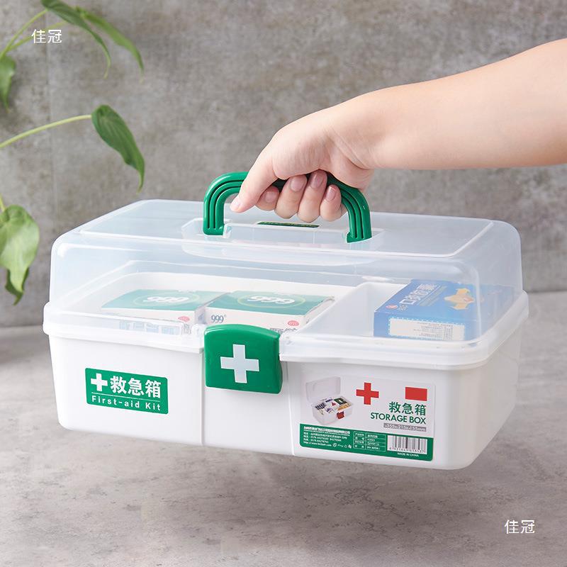 便携式手提药箱家塑料急救箱应急箱家庭装医药药品收纳盒-阿里巴巴