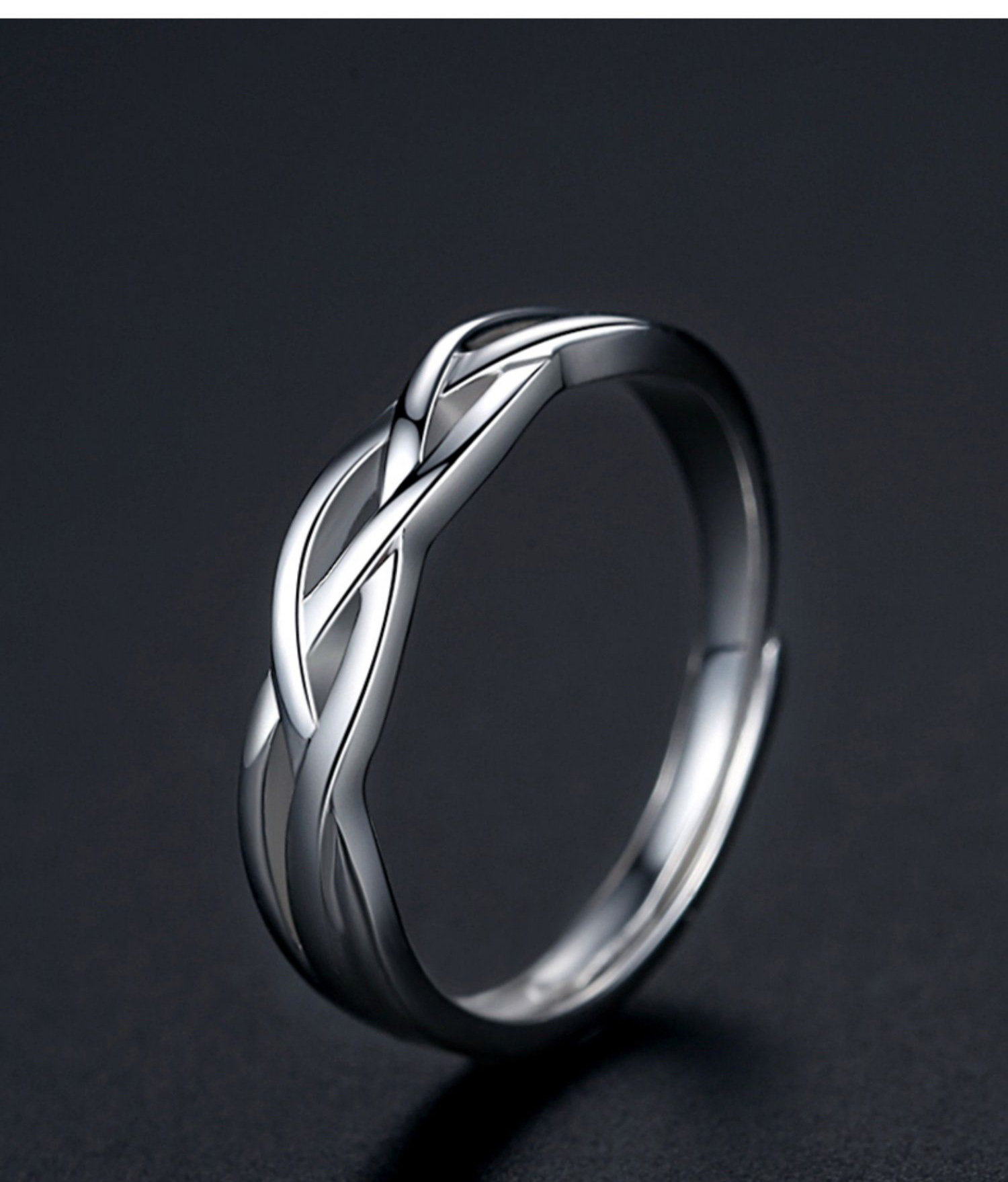 戒指男士 单身戒潮男个性指环自律开口可调节 不婚简约尾戒