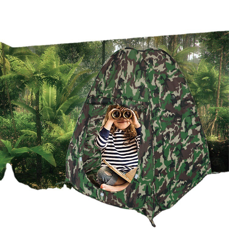 儿童帐篷迷彩军绿色游戏屋观鸟帐篷孩子室内户外玩具房子野营用品