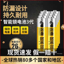 双鹿电池5号电池7号玩具遥控车智能锁电池1.5V碱性电池正品批发