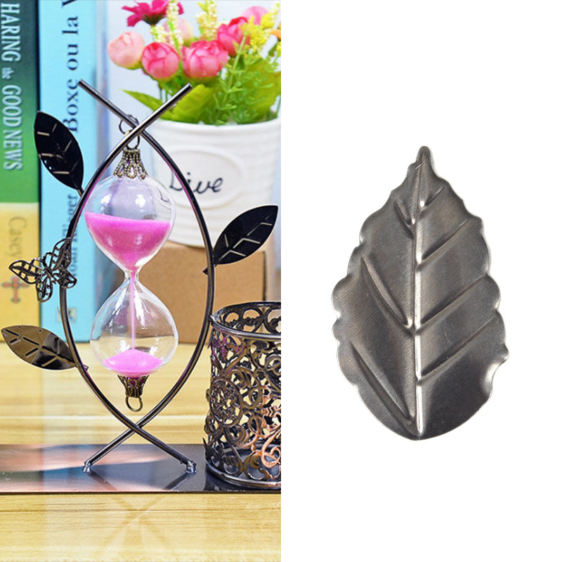 iron stamping ramie leaf beech leaf electroplating golden autumn leaf iron indoor flower stand leaf bookmark precision
