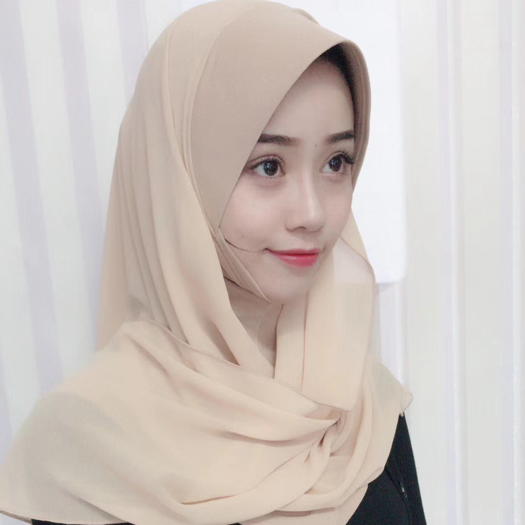 盖头巾女回时尚穆斯纱巾新款回头巾头巾帽时尚遮发包头帽夏天套头