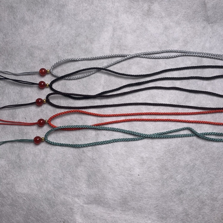 批发吊坠绳可调节细绳吊坠挂绳玉绳手工编织水晶挂件朱砂饰品挂绳