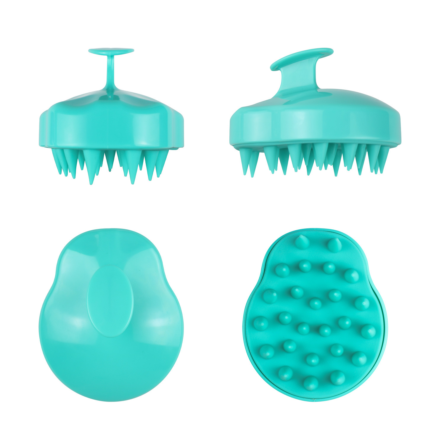 Factory Provide Hair Comb Pear-Shaped Soft Tooth Shampoo Artifact Scalp Cleaning Diy Shampoo Brush Silicone Brush