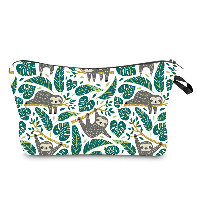 Cross-Border New Arrival European and American Sloth Printing Cosmetic Bag Amazon Clutch Women's Multifunctional Travel Storage Bag