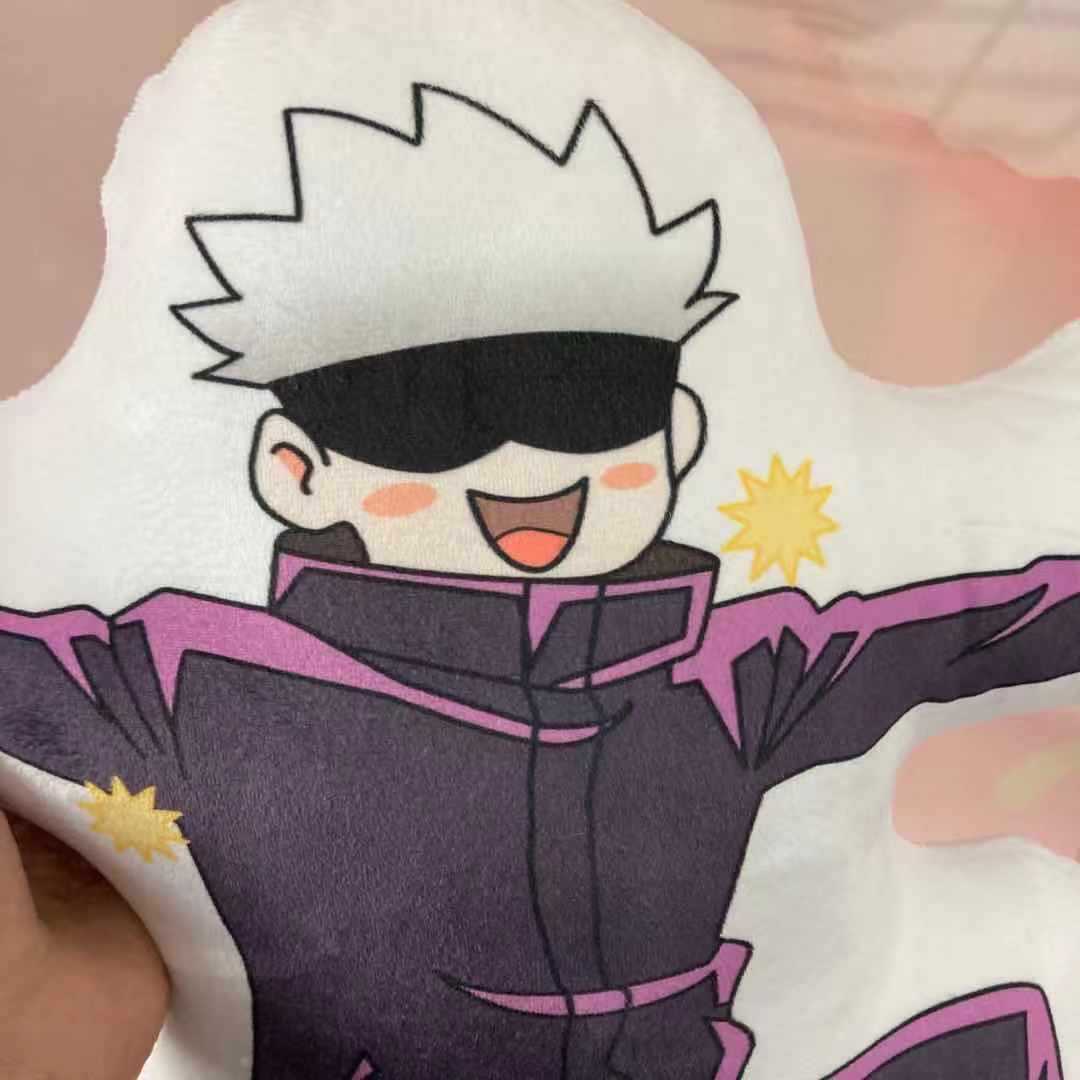 咒术回战毛绒公仔五条悟人形抱枕睡觉枕头沙发靠垫来图定制diy