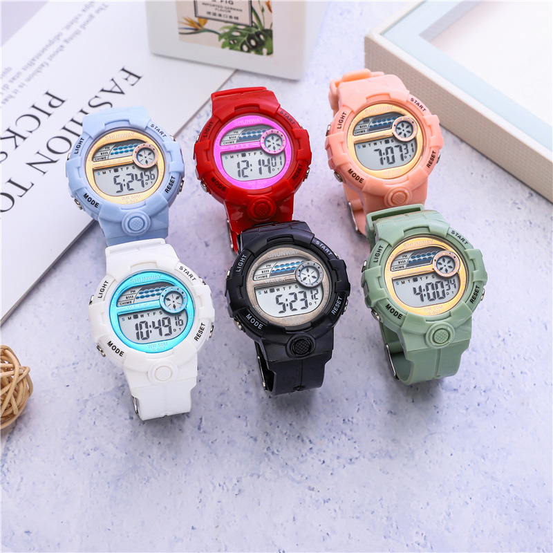 [Factory] Internet Celebrity Ins Unicorn Electronic Watch Waterproof Luminous Watch Multi-Functional Sports Watch for Teenagers