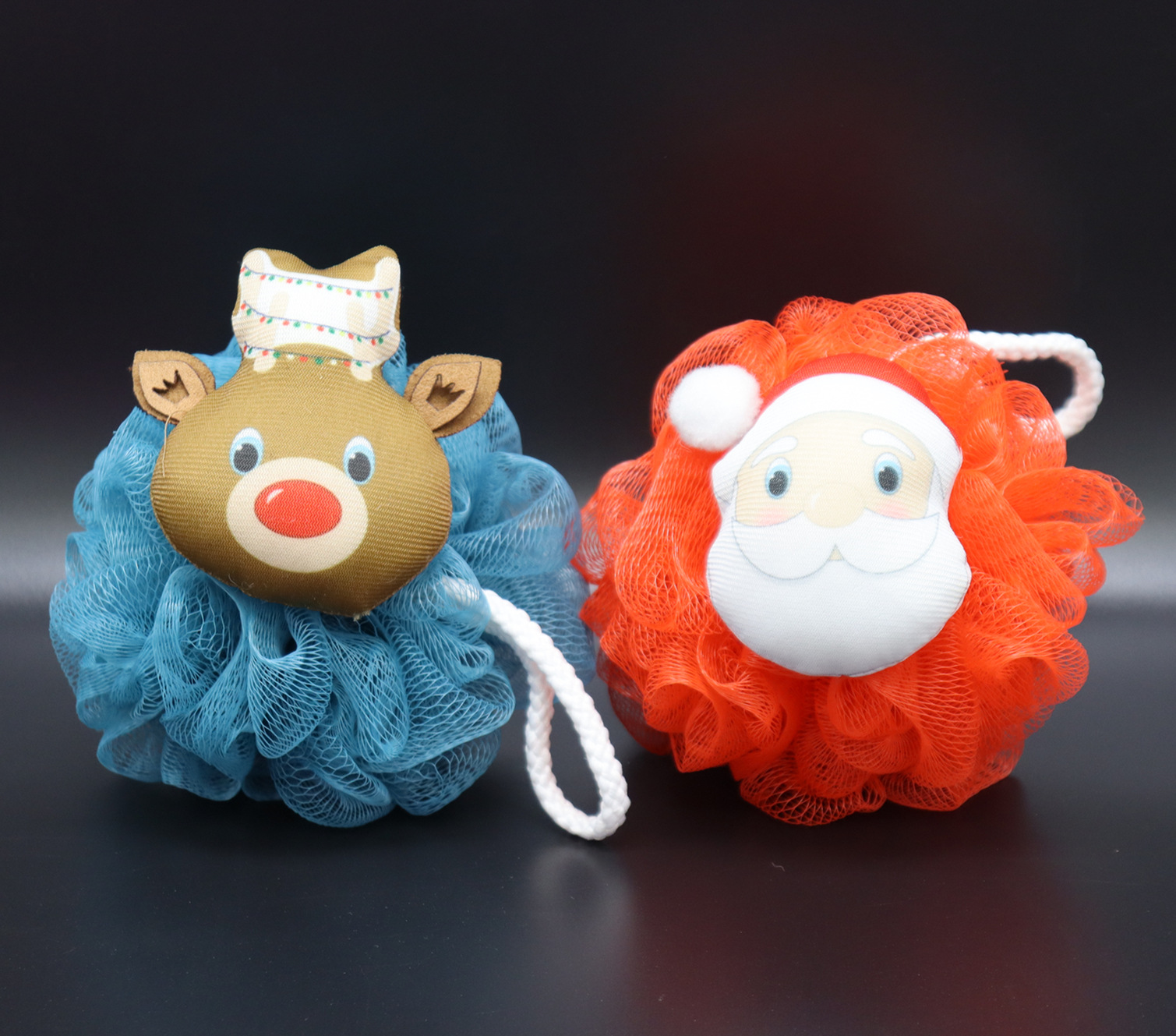 公仔玩偶圣诞系列毛绒动物沐浴花可直接定做卡通头像