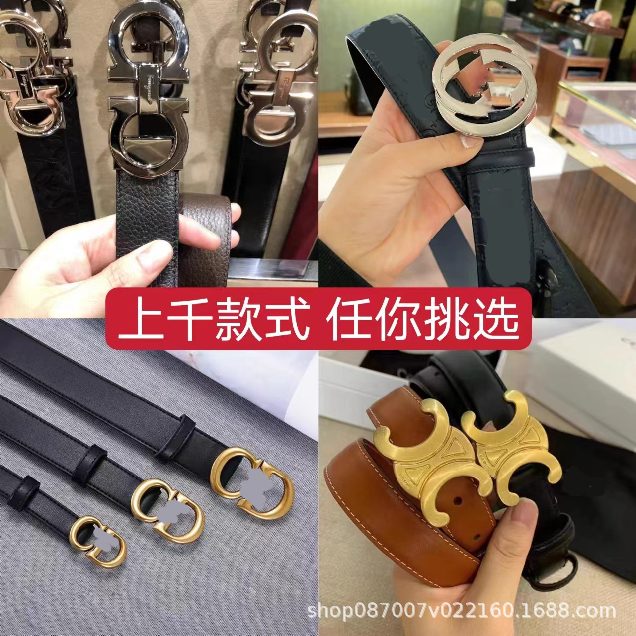 awcwl&lv新款大牌老花男款腰带商务自动扣真皮古女士休闲百搭皮带