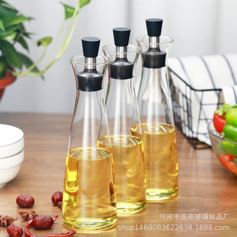 Denmark Kitchen Spice Bottle Transparent Glass Sealed Inverted Oiler Sesame Oil Bottle Cooking Wine Bottle Large and Small