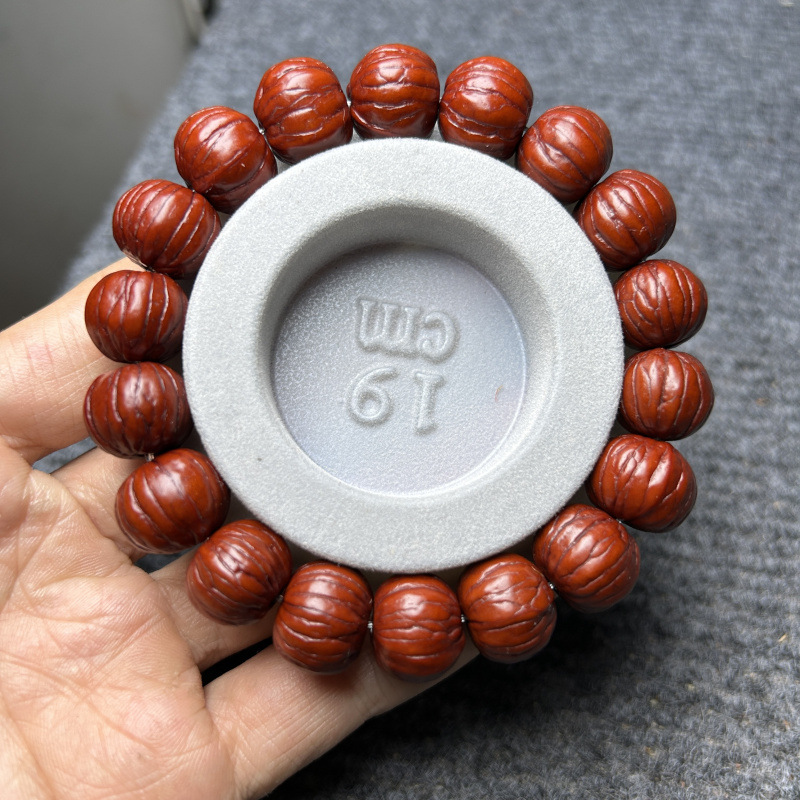 机刷包浆猴头双脐南瓜手串 小核桃玉化猴头土豪凤羽桃核菩提手链