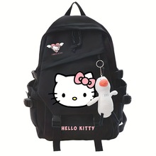 Hellokitty双肩包凯蒂女新款可爱小众背包女初中高中学生印花书包