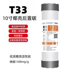 净水器后置椰壳活性炭滤芯平压10寸家用RO反渗透纯水机过滤器T33