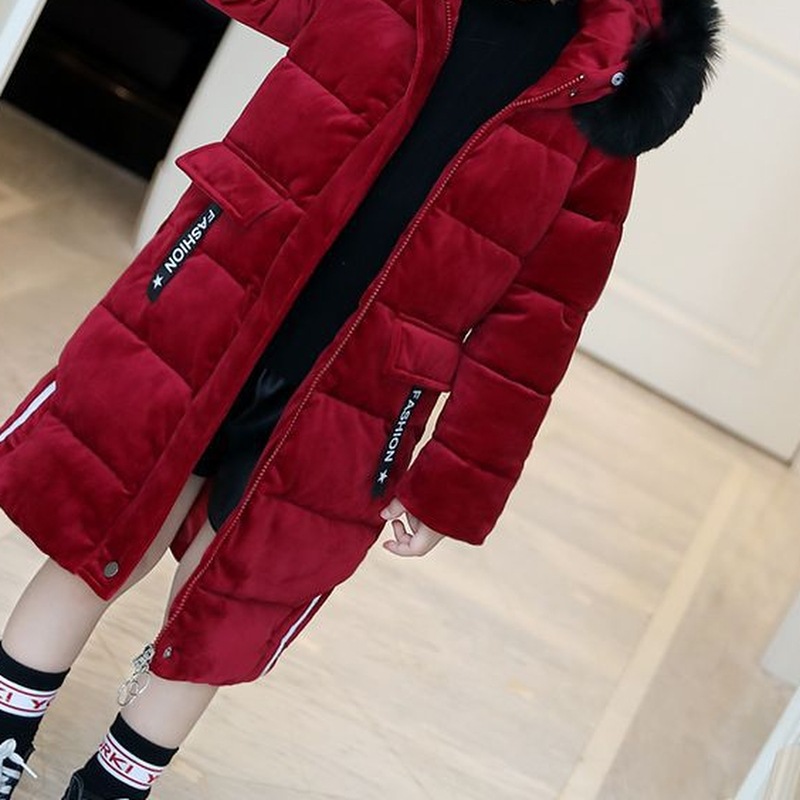 Elementary School Student down Jacket Long Small Girls and Teen Girls Children's Clothing Girls' Winter Clothing Cotton Coat Cotton Jacket Girls Cotton Clothing Coat