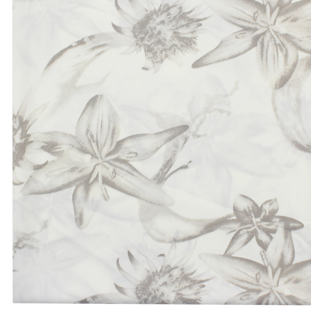 破卡平纹缎印花布雪纺民族浅色花朵印花布女衬衫连衣裙旗袍裙面料