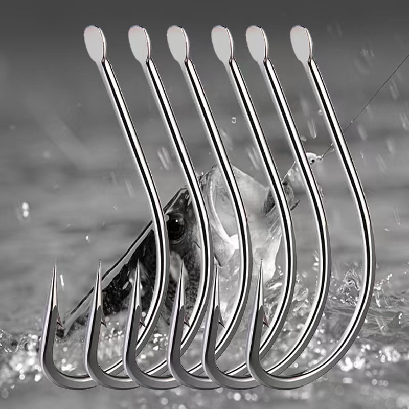 江西鄱阳珠珠大物钩金色双槽伊势尼线槽有倒刺钓鱼钩