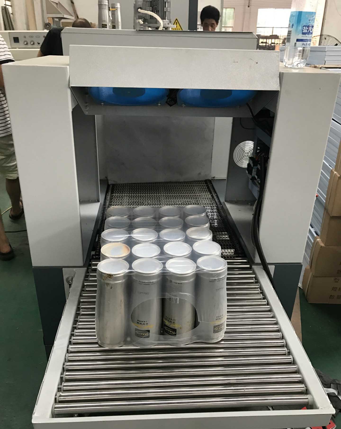 啤酒全自动热收缩包装机封膜机食品纸箱套膜机袖口式半自动封切机