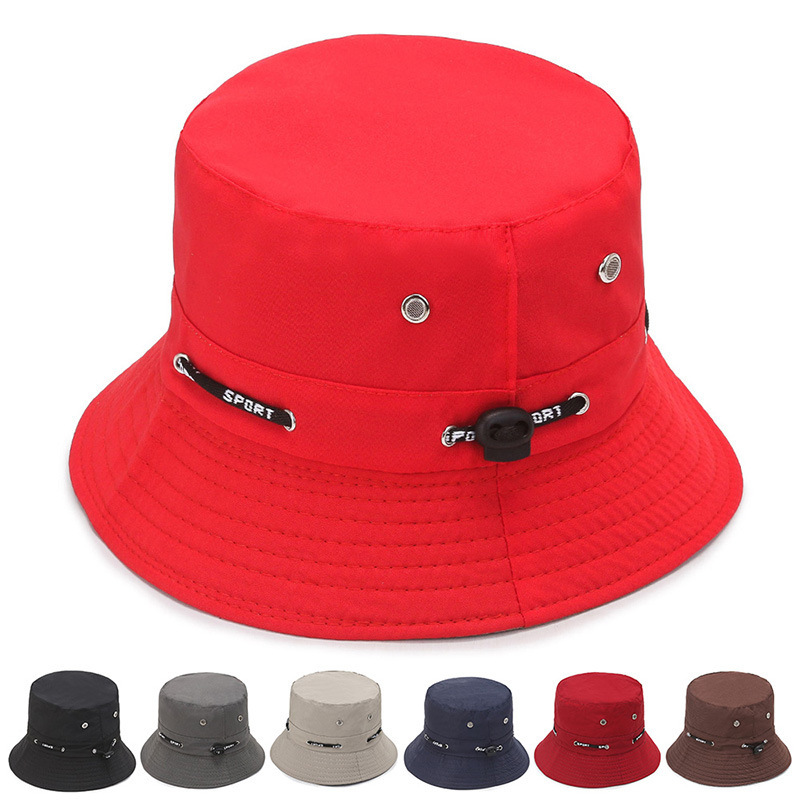 Cross-Border Hat New Small Brim Bucket Hat Breathable Sun Protection Hat Adjustable Fashion Sun-Proof Bucket Hat Low Price