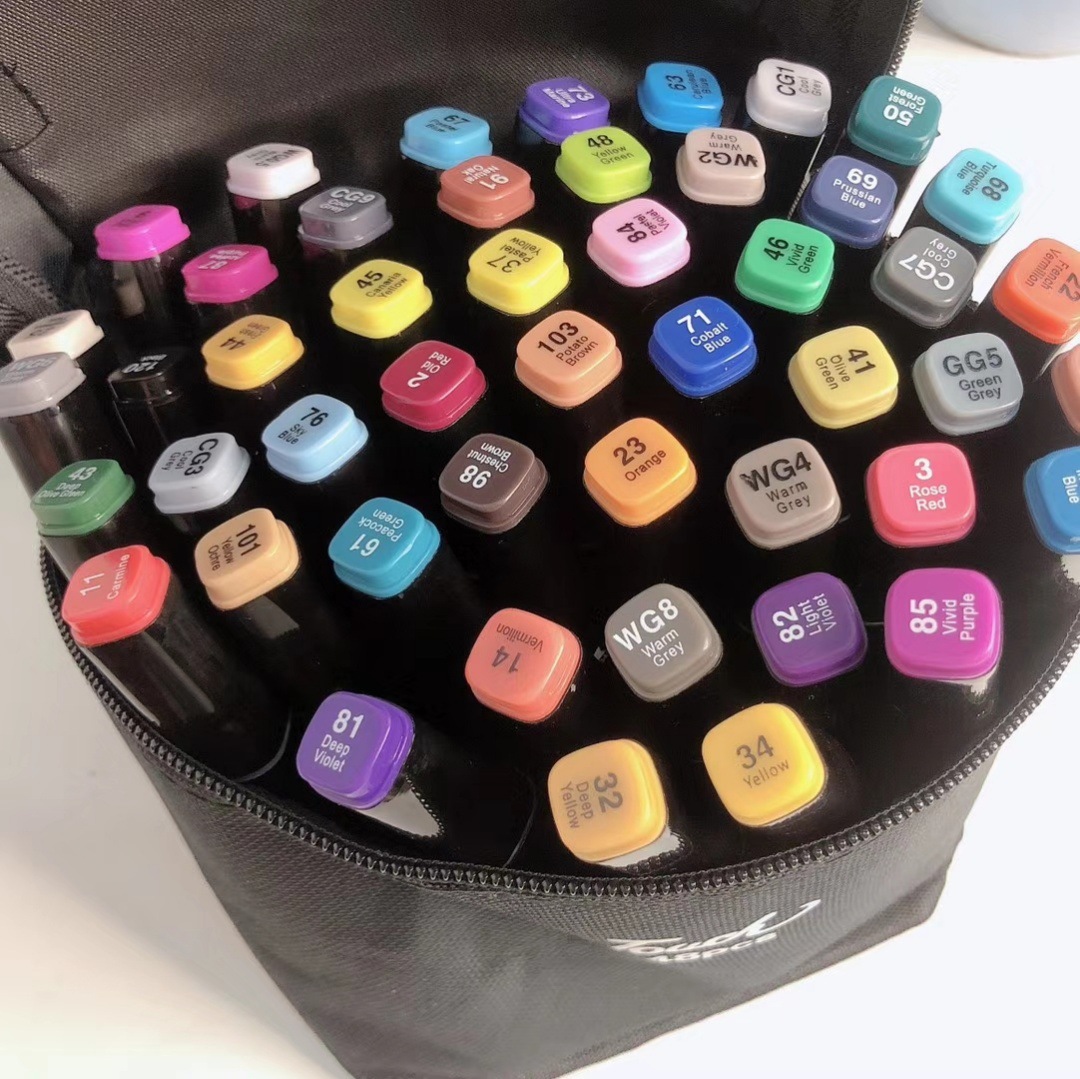 48色马克笔 绘画touch马克笔 现货促销双头酒精油性笔套装