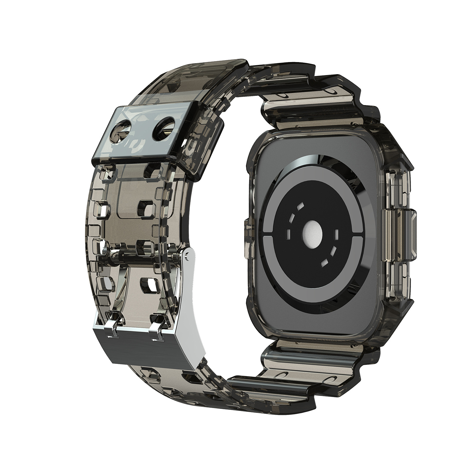 适用于苹果apple iwatch6/7代冰川铠甲一体卡西欧tpu硅胶运动表带