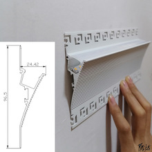 发光顶角线石膏线条铝合金酒店发光顶角线形腰线向上照明洗墙
