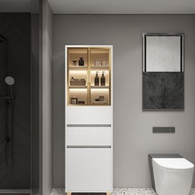 现代简约浴室柜智能浴室边柜置物柜洗化用品地柜卫生间储物收纳柜