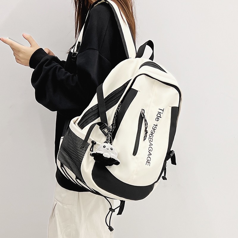 Korean Style Simple Medium and Large Student Backpack 2023 New Trendy Unique Backpack Stylish and Lightweight Outdoor Travel Bag