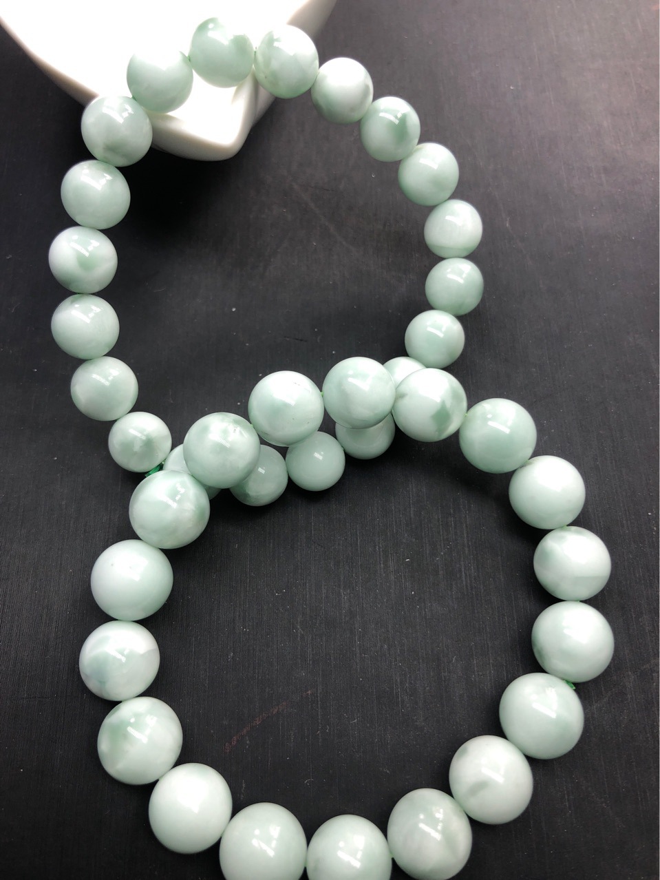 天然龟背纹活彩绿海纹绿纹石手串手链