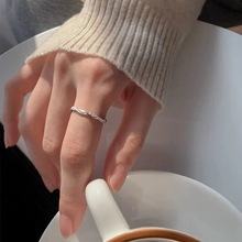麻花小钻戒指女韩版时尚开口可调节高级感2021新款送女友