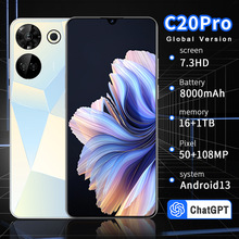 跨境智能手机 C20pro 6.8寸大屏 500万像素 安卓8.1 一体机 1+16