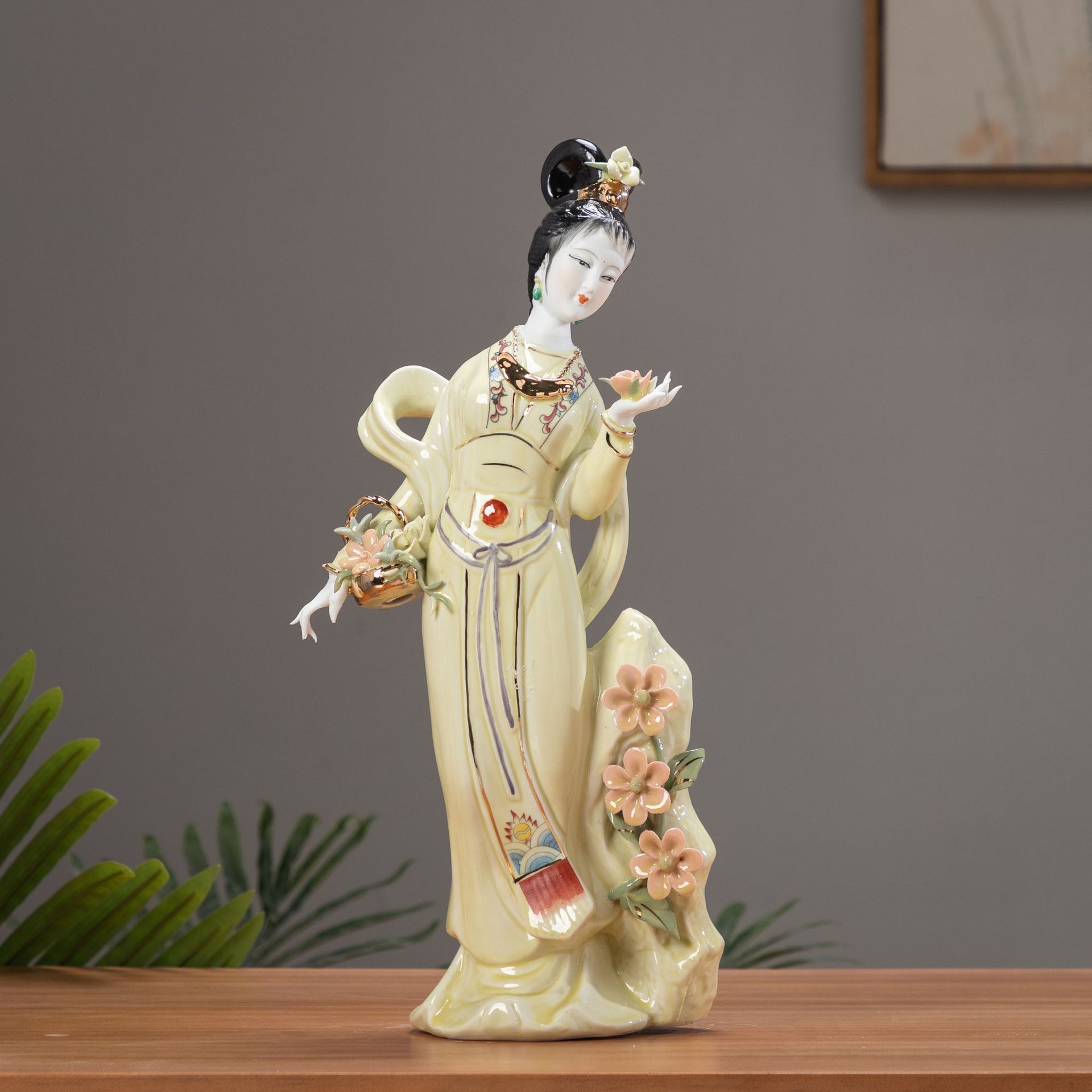 陶瓷工艺品摆件中式唐装七仙女陶瓷礼品家居饰品