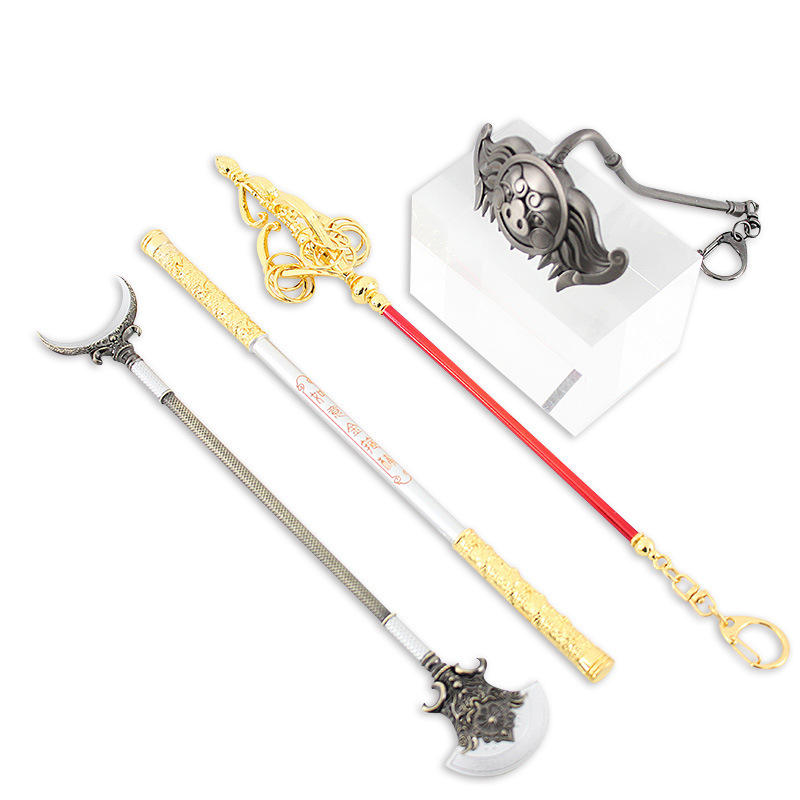 西游记 唐僧金蝉孙悟空金箍棒猪八戒九齿钉耙沙僧月牙铲合金模型