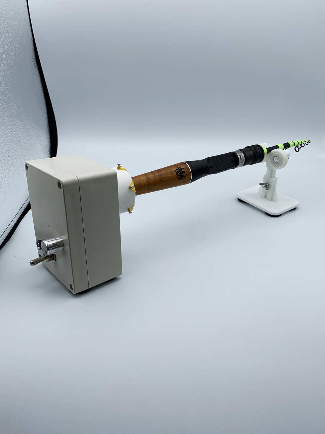 路亚竿筏维修鱼竿慢转环氧树脂上胶机缠线 绑导环转竿器