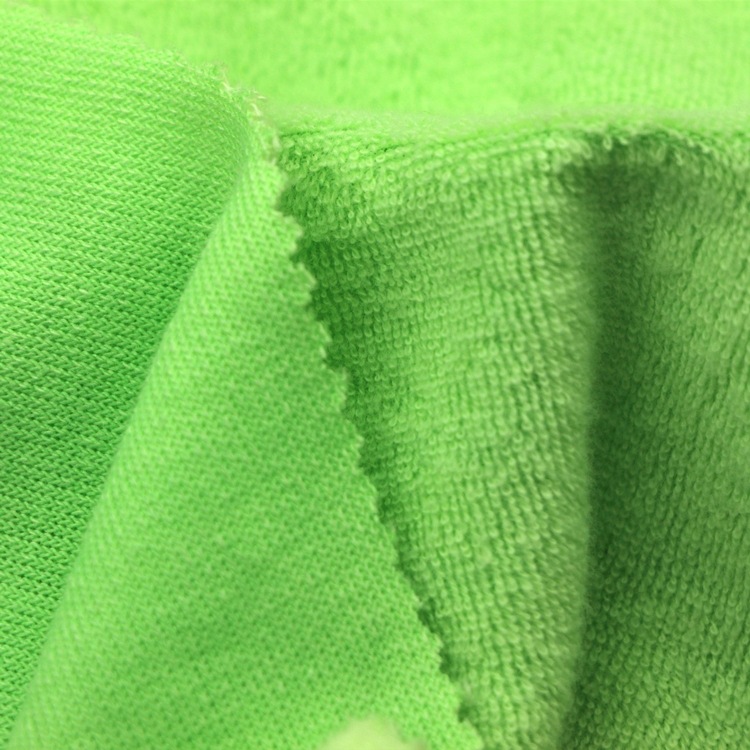 轻磨毛cvc毛巾布针织反包棉涤小毛圈布碳素磨毛cvc毛巾布服装面料