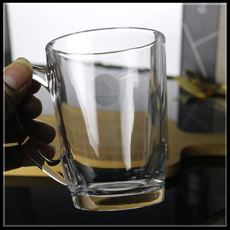 钢化玻璃杯加厚耐热餐厅耐高温泡花茶杯商用家用带把喝热饮水杯子