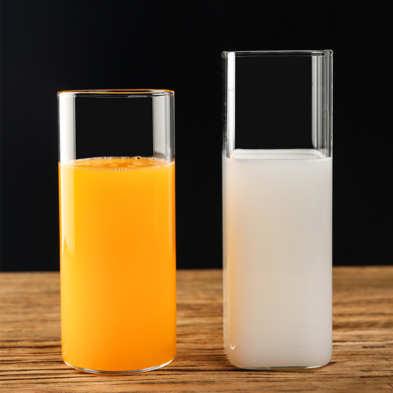 日式直身柯林杯鸡尾酒杯海波杯长岛冰茶耐热玻璃纯色细高长饮果汁