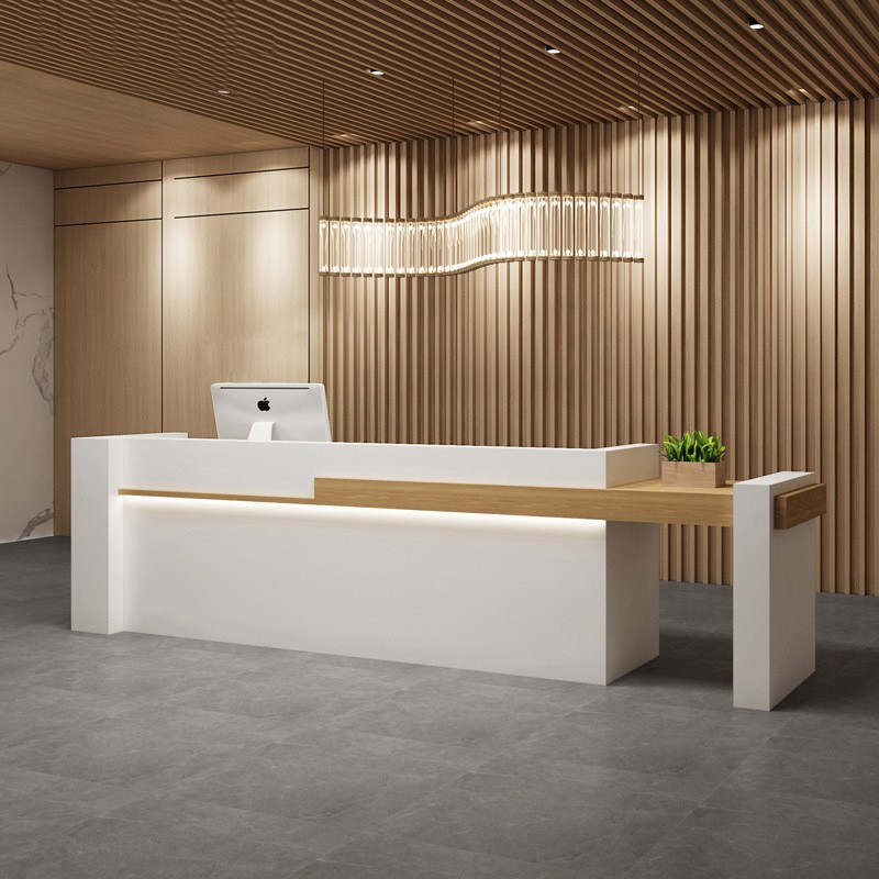 定制 烤漆前台接待台公司办公前台桌理发店奶茶店吧台收银台柜台